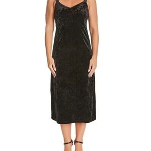 Jessica Simpson Green Velvet Midi Dress Womens L Whimsigoth Fairy Holiday NWT